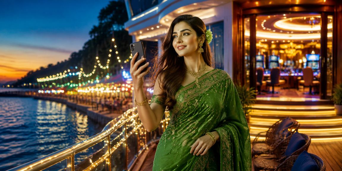 কক্সবাজারে মোবাইল ক্যাসিনো উপভোগ করছেন বাংলাদেশি নারী সামুদ্রিক দৃশ্যের সাথে
